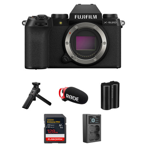 Sisteminis fotoaparatas Fujifilm X-S20 + XC15-45mm Kit WWI Black + Vlogger KIT