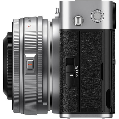 Sisteminis fotoaparatas Fujifilm X-E5 /XF23mmF2.8 R WR Silver (sidabrinis)