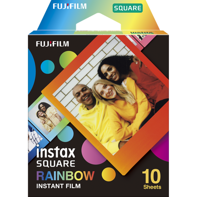Momentinės fotoplokštelės instax SQUARE RAINBOW (10pl)