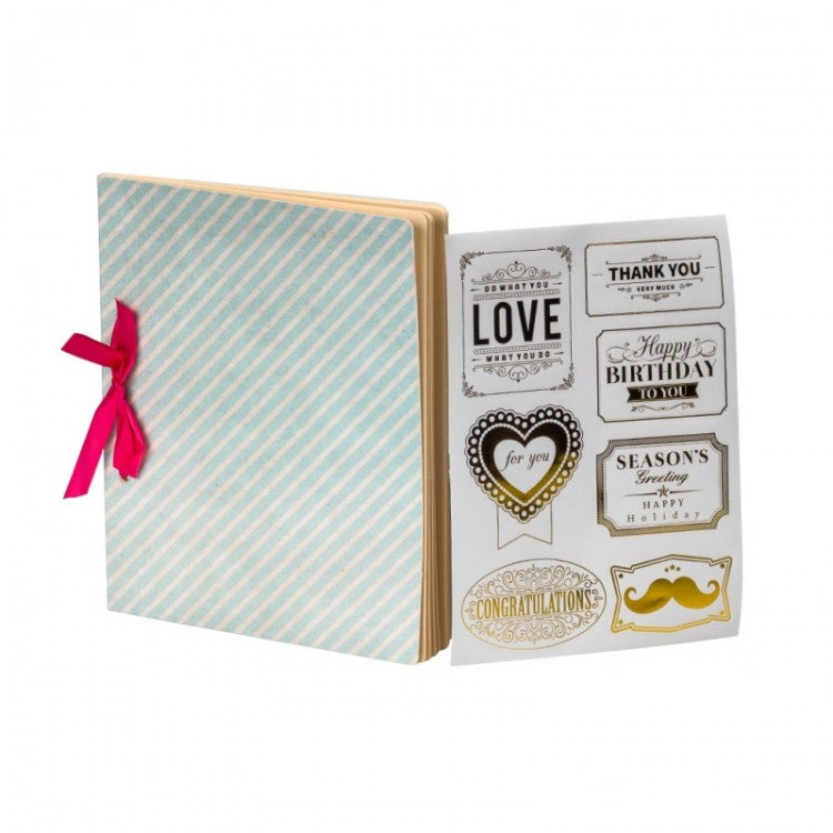 Albumas instax Scrapbook "Blue Stripe" 20x20, 16 lapų