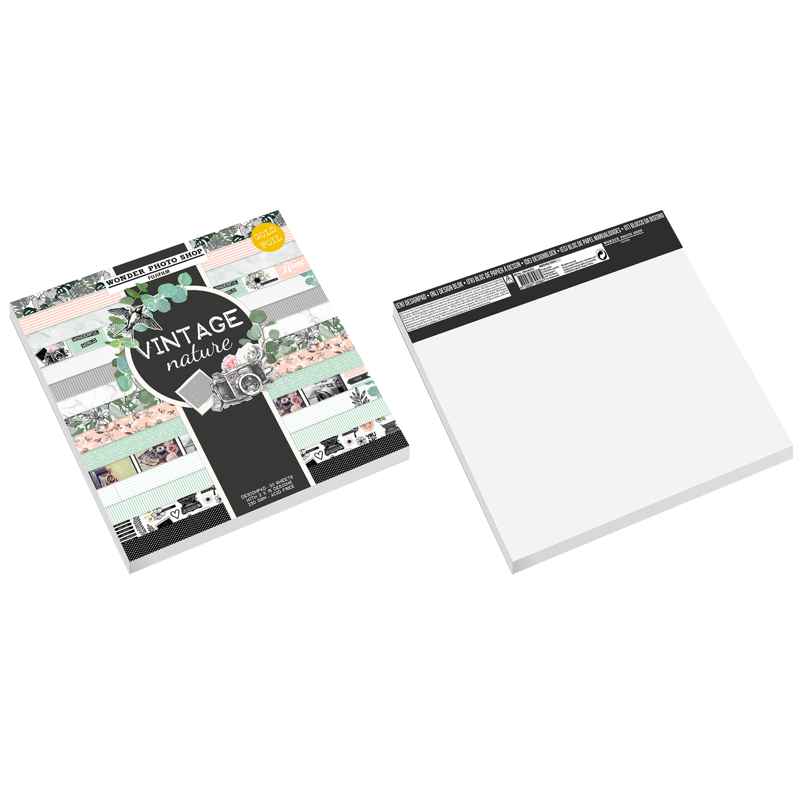 Skrebinimo popieriaus rinkinys VINTAGE 30,5x30,5 cm