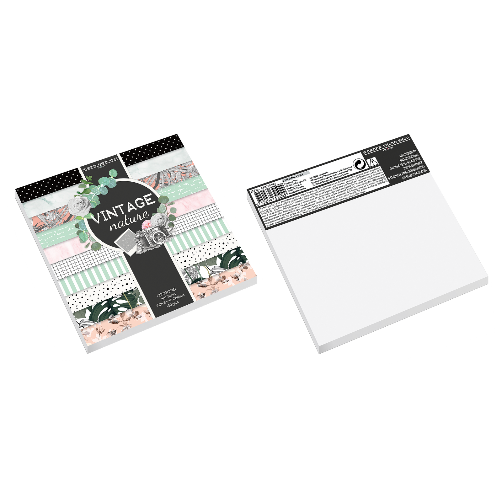 Skrebinimo popieriaus rinkinys VINTAGE 15x15 cm