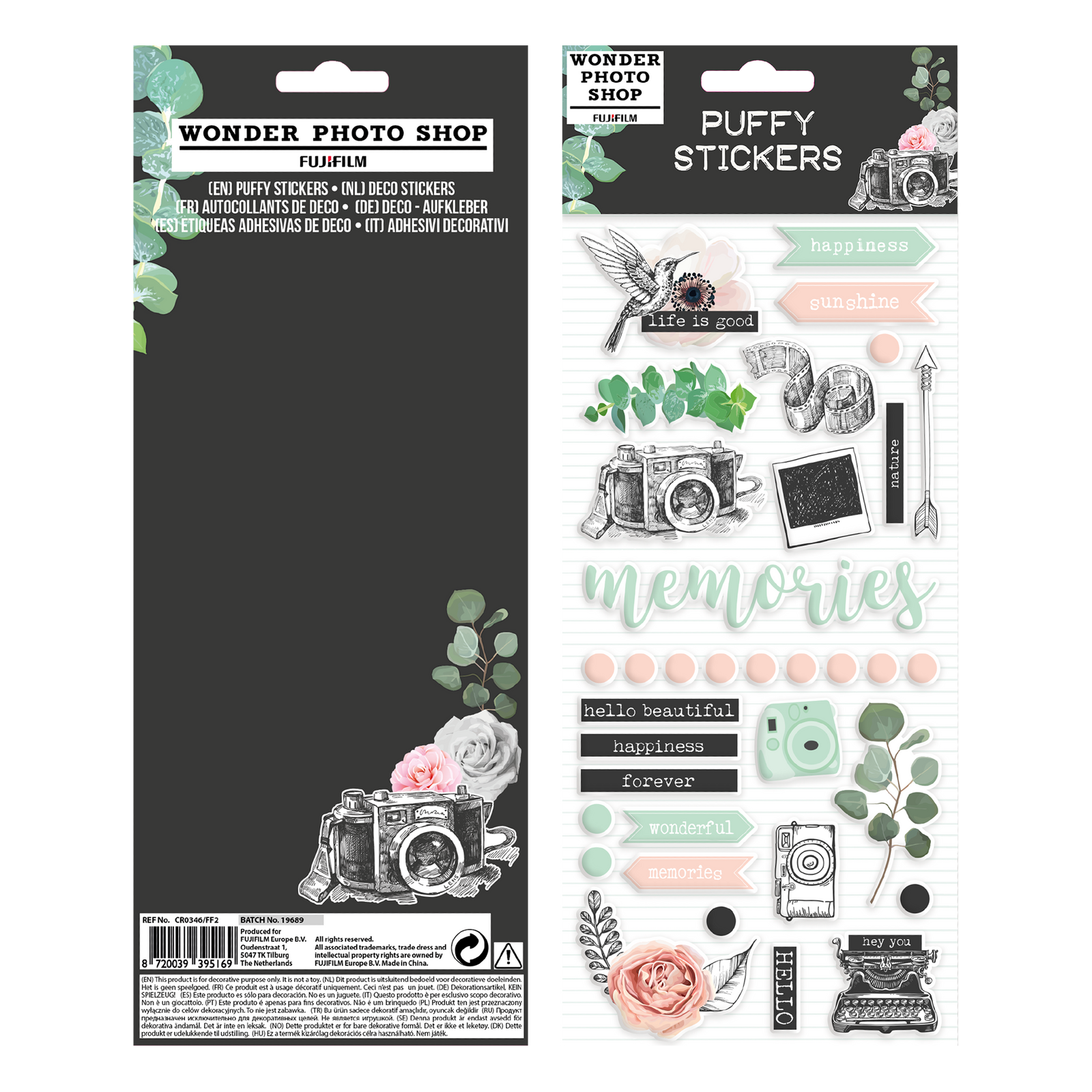 Lipdukų (minkštų) rinkinys VINTAGE, 21 vnt.