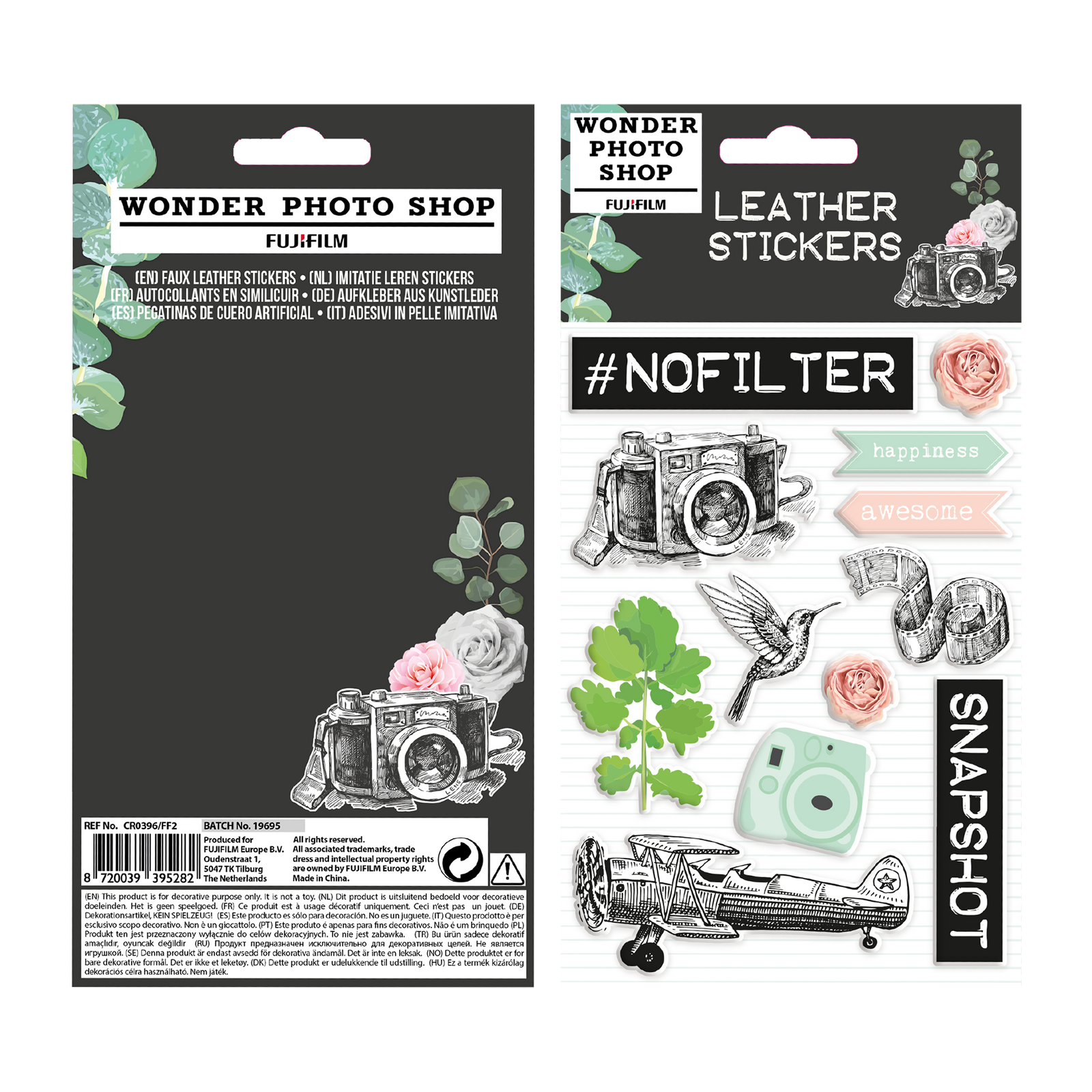 Lipdukų (PU odos) rinkinys VINTAGE, 9 vnt.