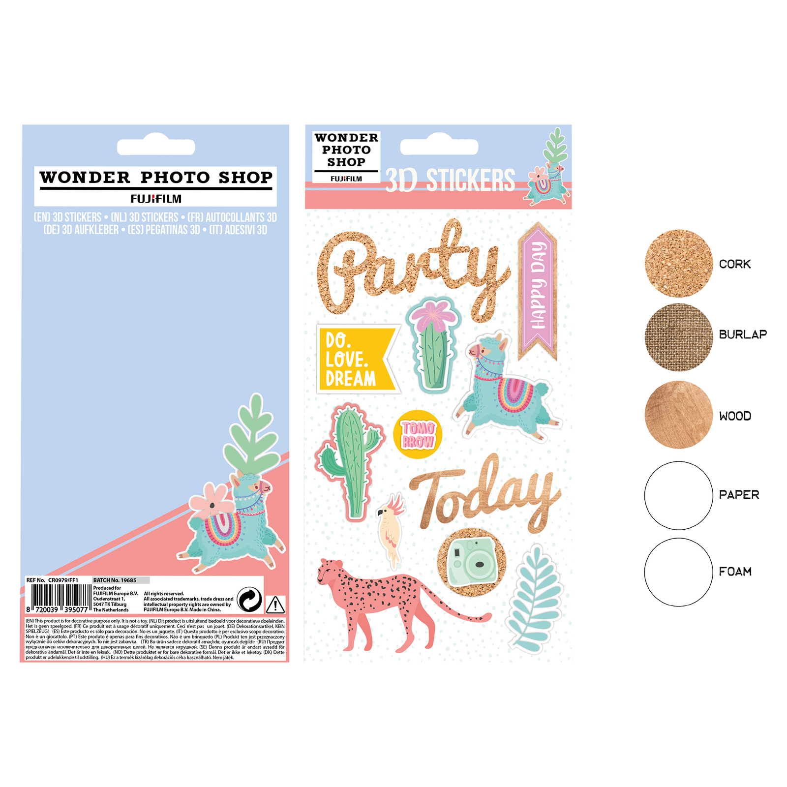 Lipdukų (3D) rinkinys LIFESTYLE, 12 vnt.