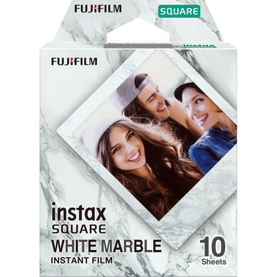Momentinės fotoplokštelės instax SQUARE WHITE MARBLE (10pl)