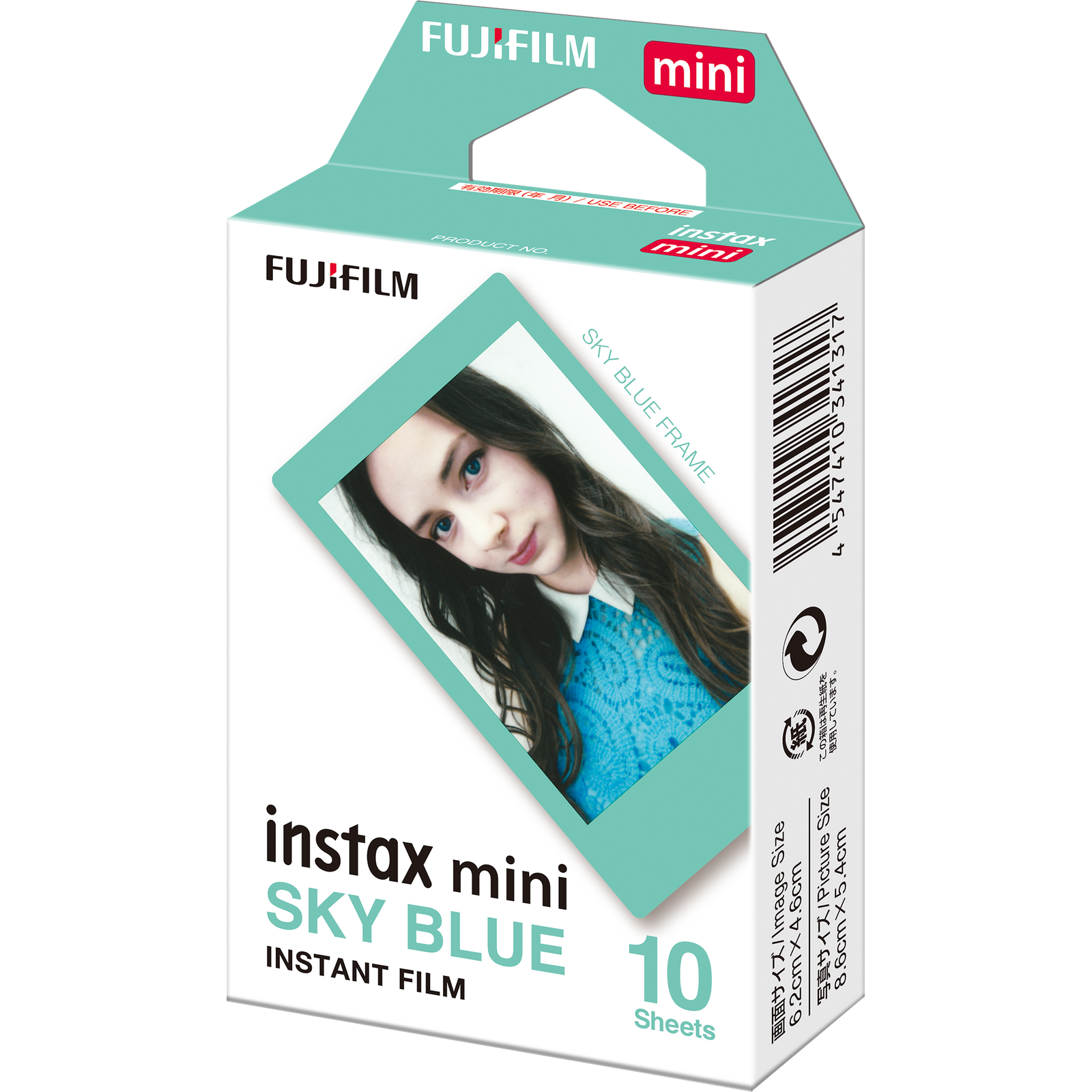 Momentinės fotoplokštelės instax mini SKY BLUE FRAME (10pl)